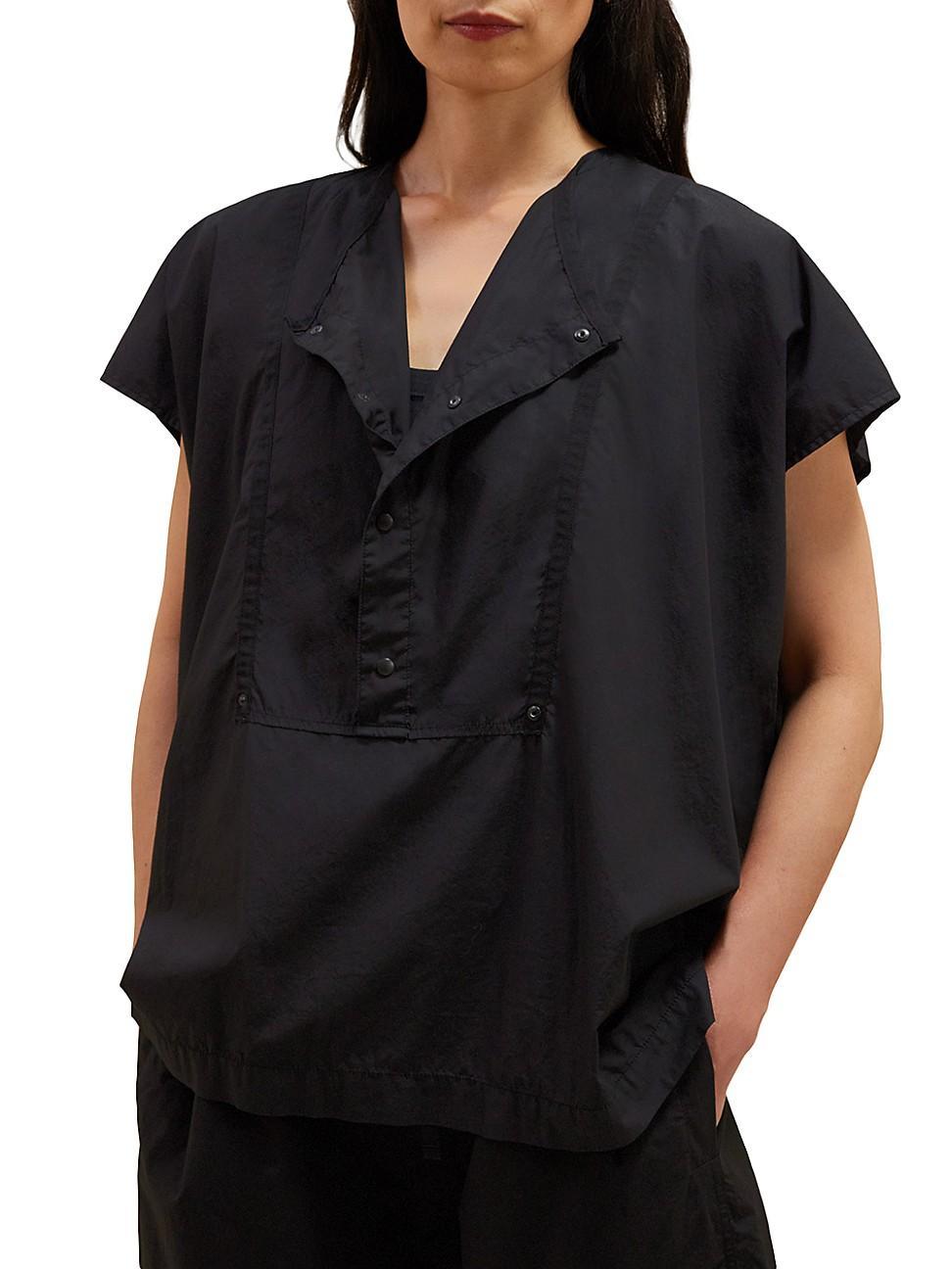 Womens Cap-Sleeve Cotton Top product image