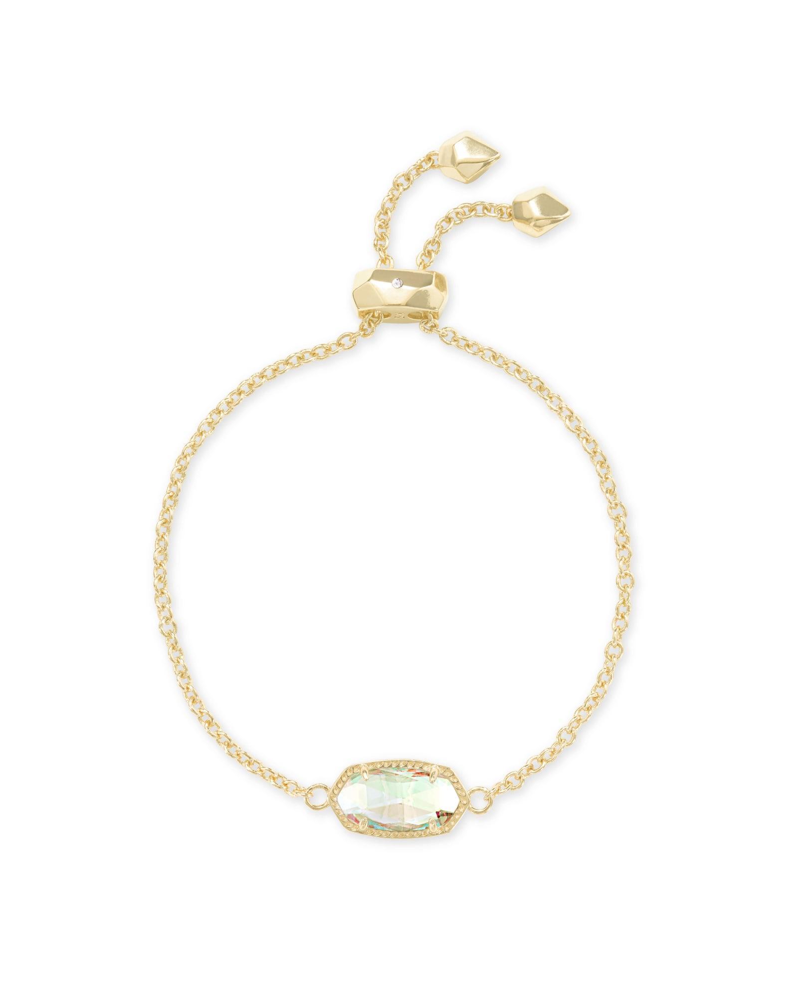 Kendra Scott Elaina Gold Adjustable Chain Bracelet in | Dichroic Glass Product Image