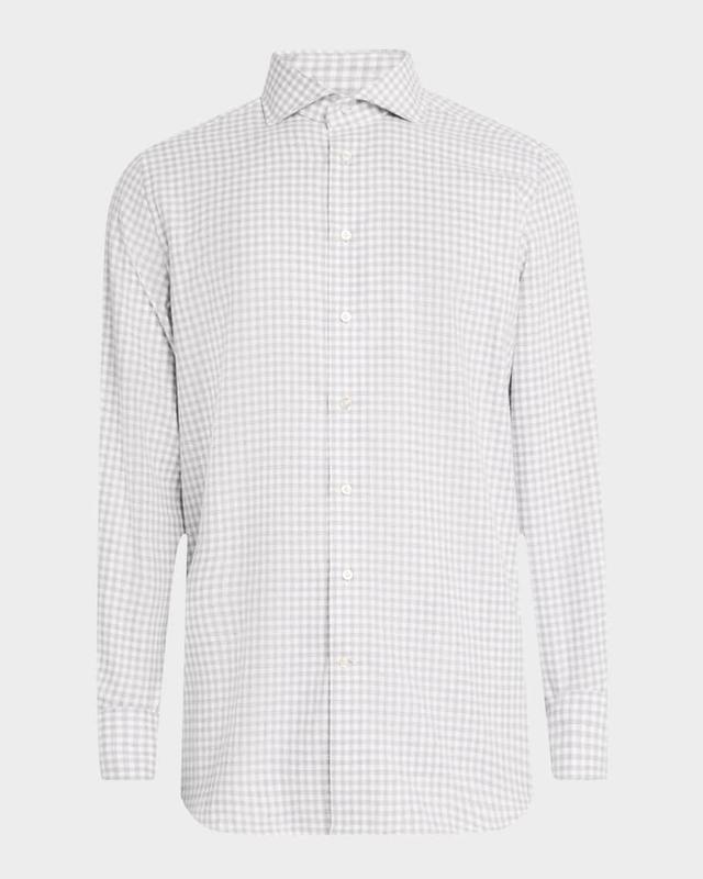 Men's Gingham Brushed Twill Sport Shirt Product Image