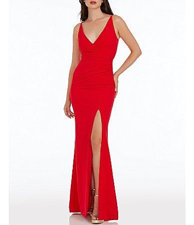 Womens Jordan Sleeveless Ruched Gown Product Image