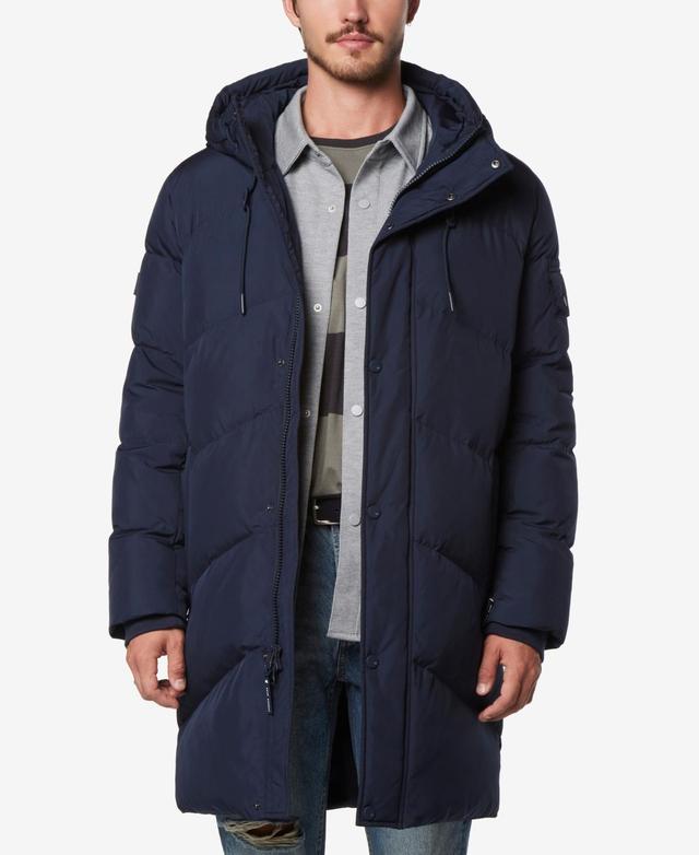 Andrew Marc Sullivan Chevron Quilted Knee Length Parka with Hood Product Image