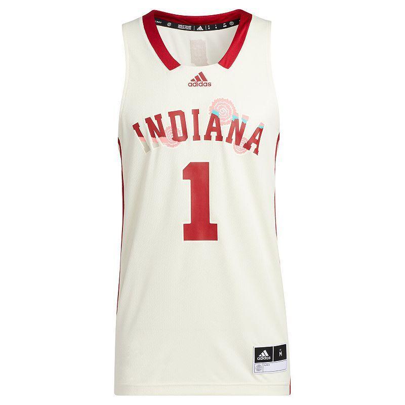 Mens adidas Cream Indiana Hoosiers Honoring Black Excellence Replica Basketball Jersey Product Image