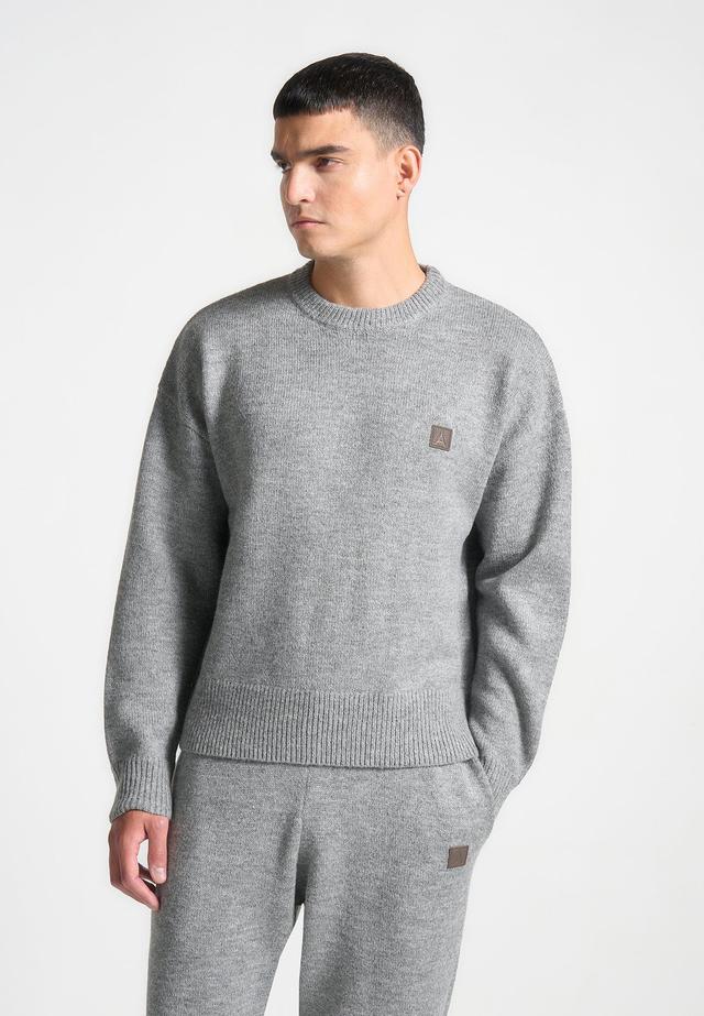 Signature Mohair-Blend Crewneck Jumper - Grey Male Product Image