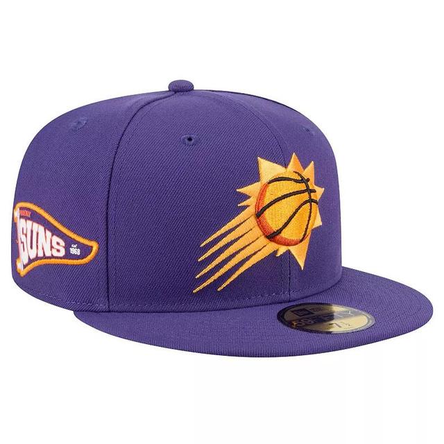 Mens New Era Purple Phoenix Suns Throwback Pennant 59FIFTY Fitted Hat Product Image