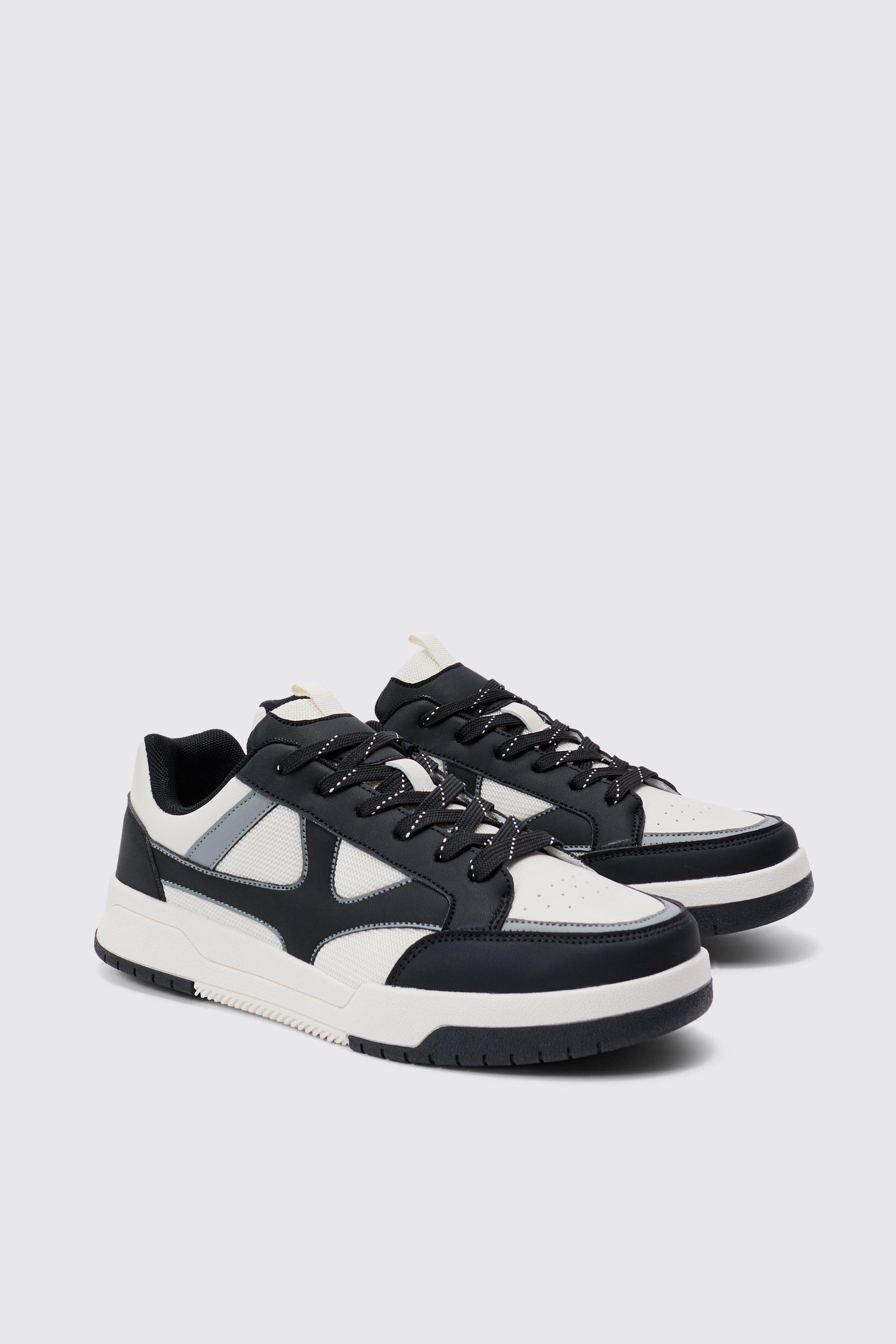 Man Chunky Sneakers In Black | boohooMAN USA product image