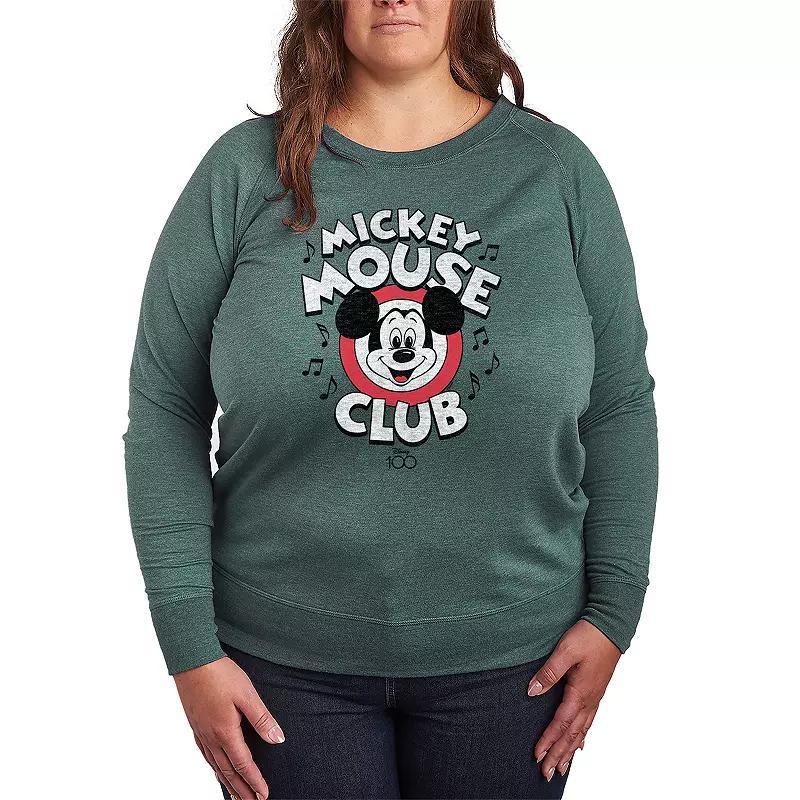 Disney 100 Plus Size Mickey Mouse Club Lightweight French Terry Sweatshirt, Womens Product Image