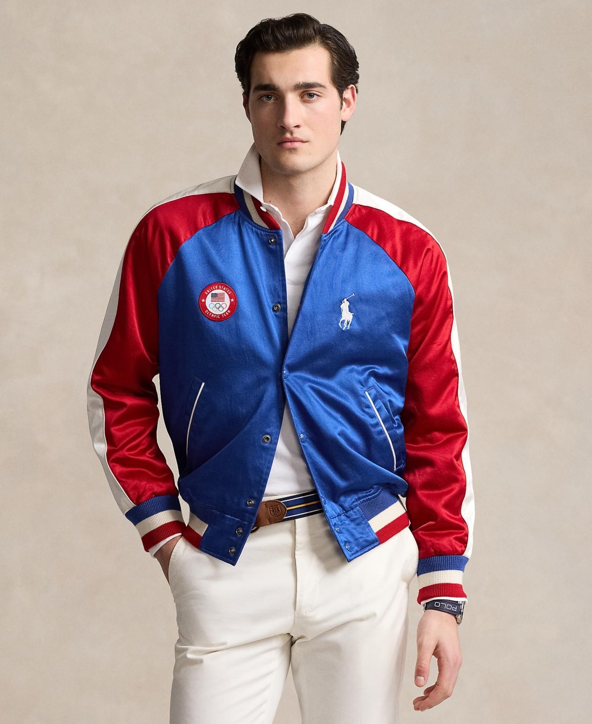 Polo Ralph Lauren Mens Team Usa Satin Baseball Jacket Product Image