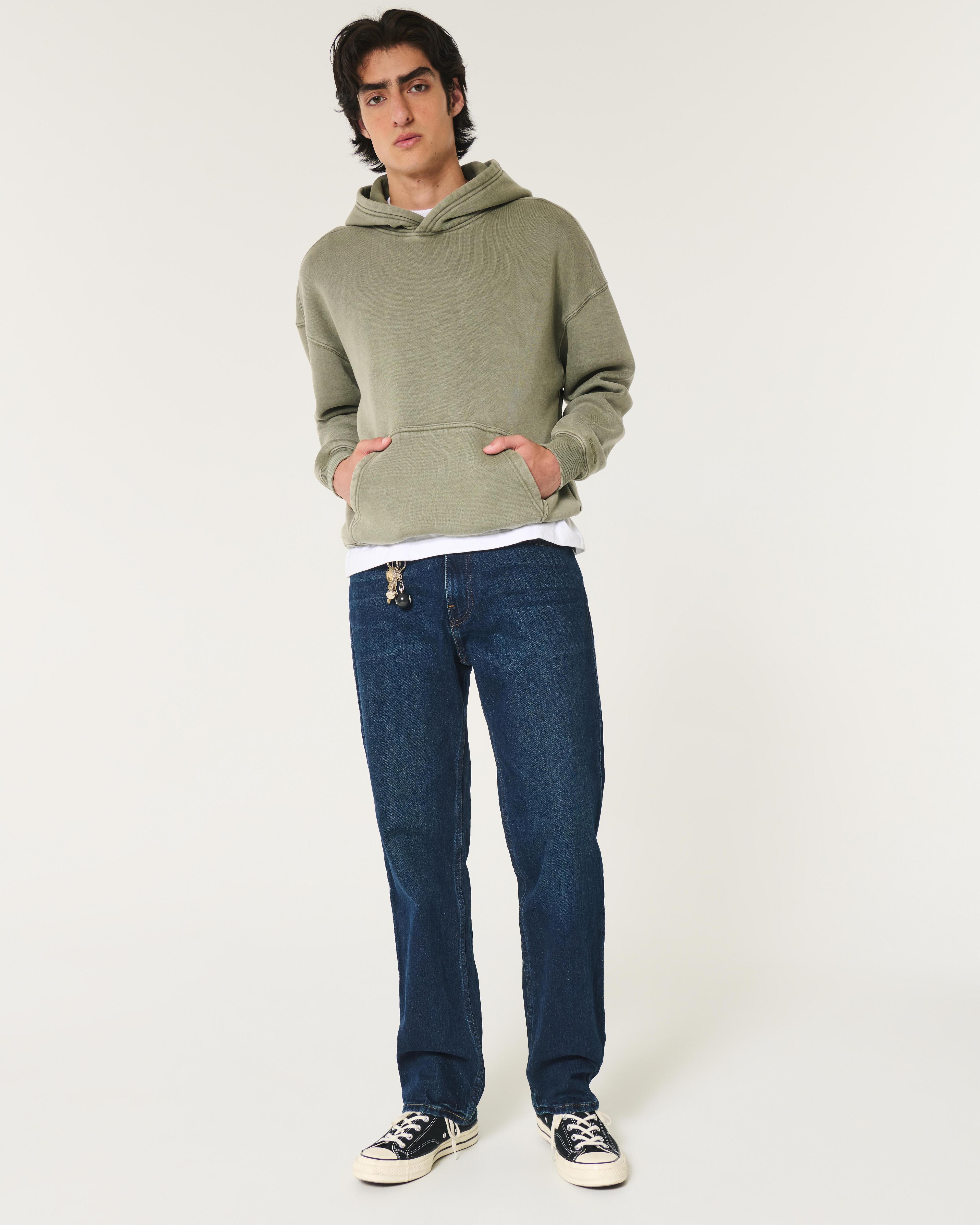 Dark Wash Loose Jeans Product Image