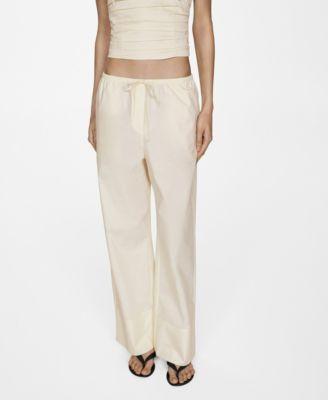 Women's Cotton Wide Leg Trousers Product Image