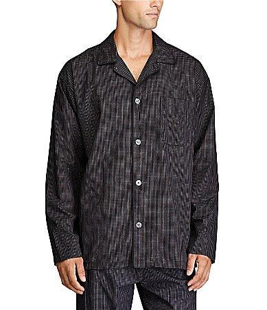 Polo Ralph Lauren Cotton Check Button Down Pajama Shirt Product Image