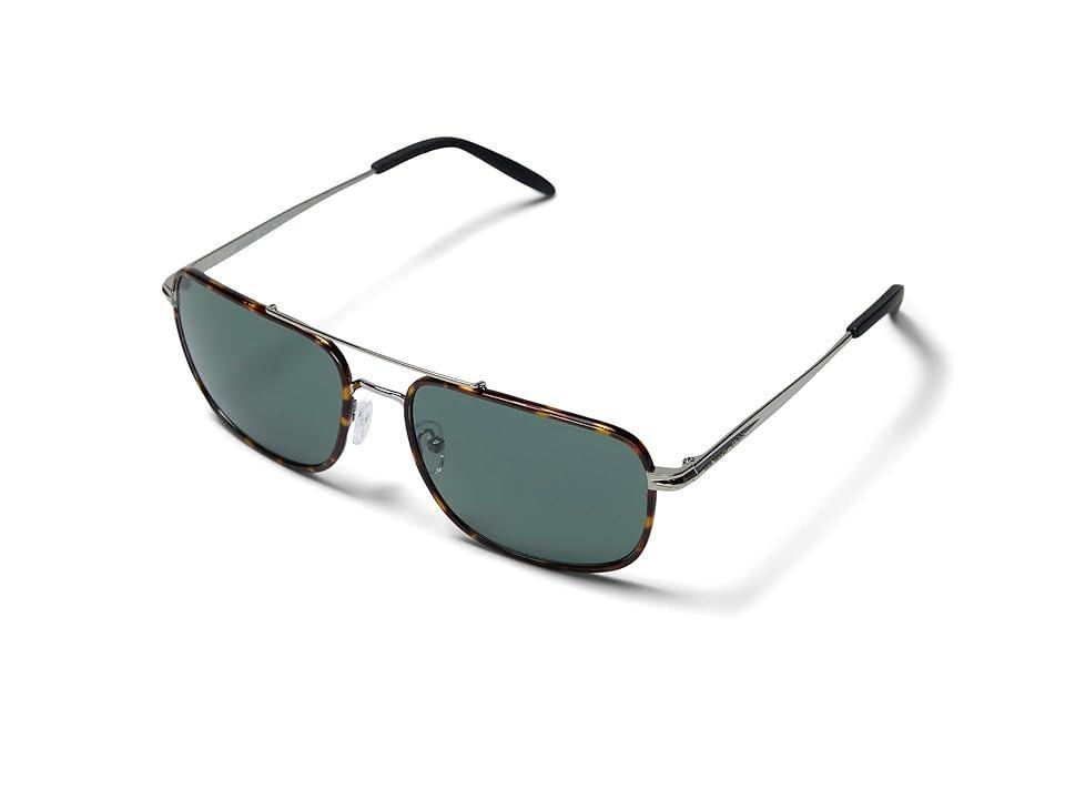 Michael Kors MK1133J Glasgow (Silver Dark Tortoise/Green Solid) Fashion Sunglasses Product Image