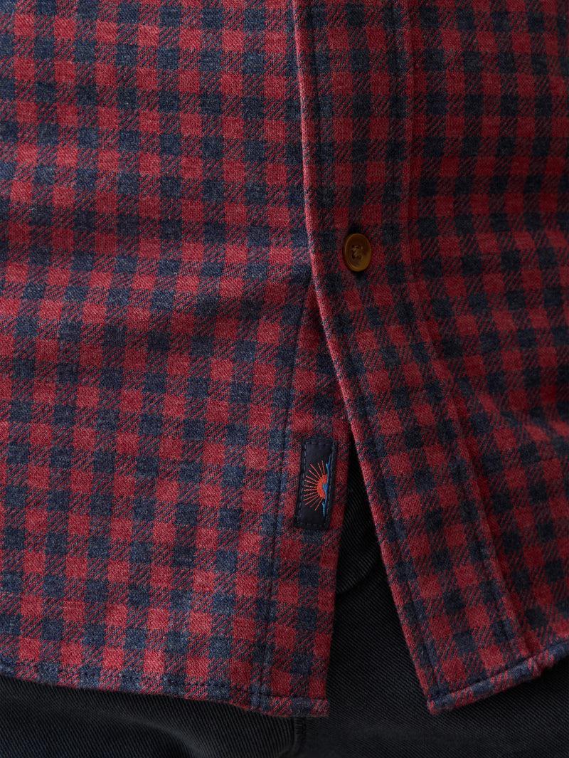 Coastline Knit Shirt - Navy Red Gingham Product Image