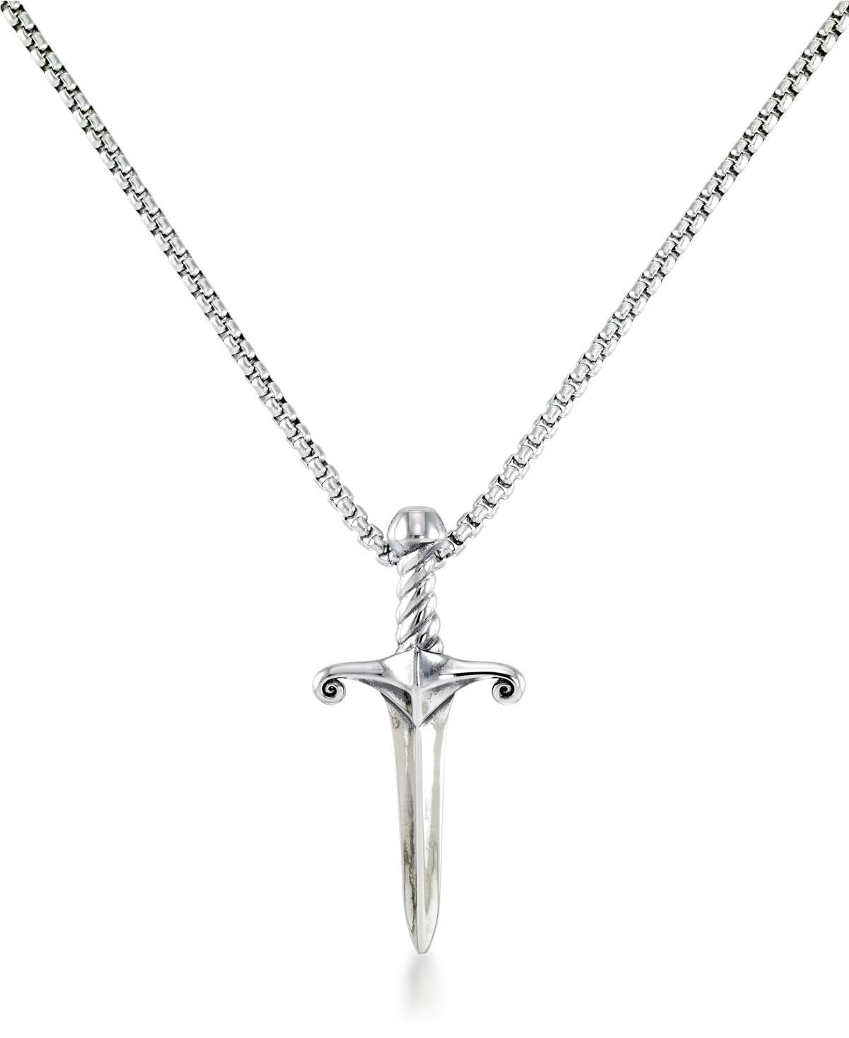 Andrew Charles by Andy Hilfiger Mens Dagger 24 Pendant Necklace Stainless Steel Product Image