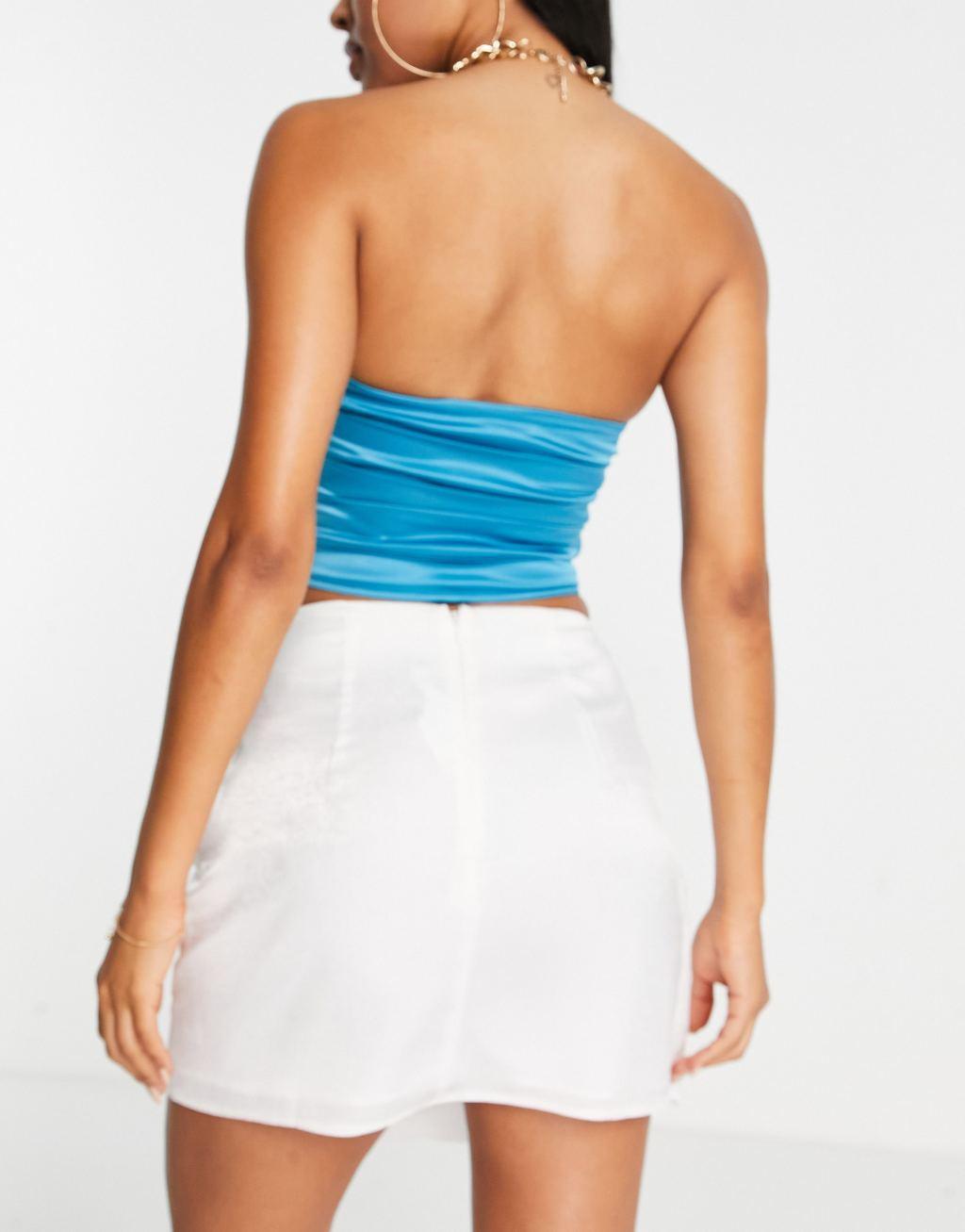 ASOS DESIGN satin corset top Product Image