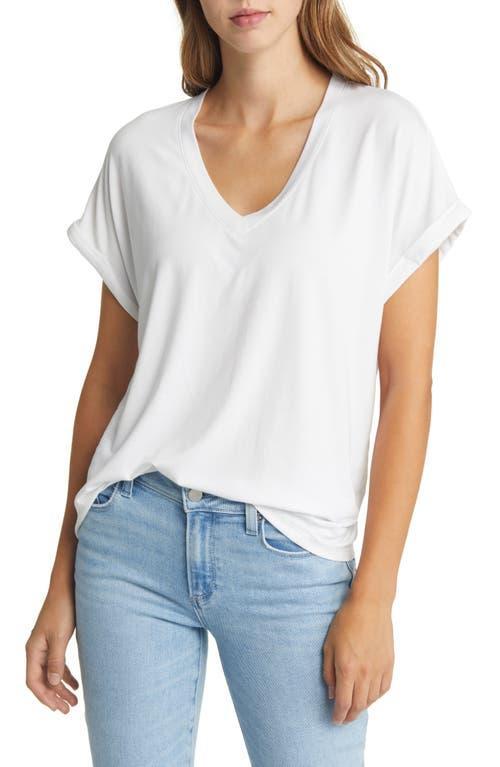 Tommy Bahama Kauai Jersey V-Neck Tee (Tea Leaf) Women's Clothing Product Image