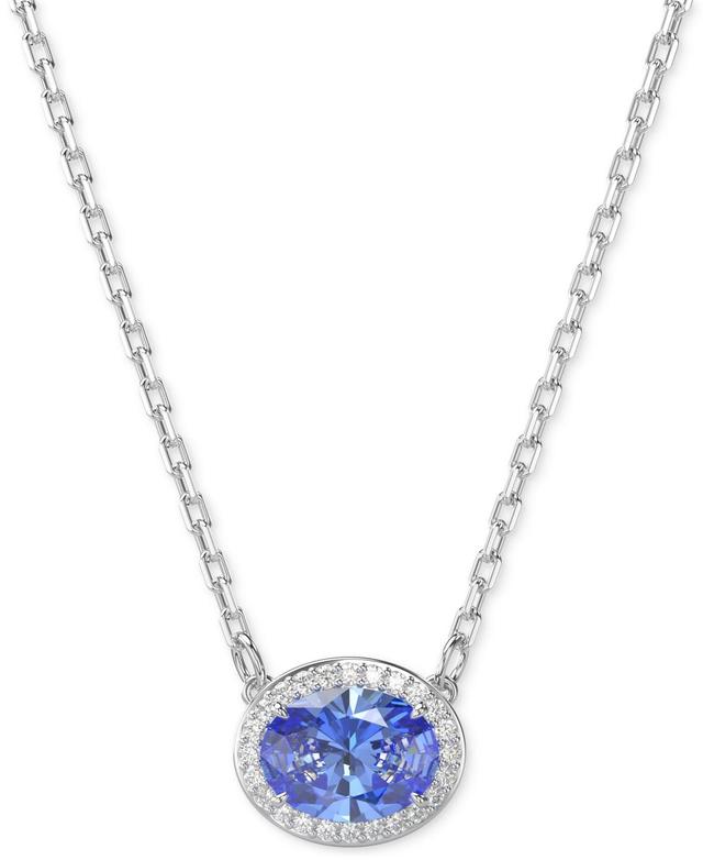 Womens Constella Rhodium-Plated & Swarovski Crystal Halo Pendant Necklace Product Image