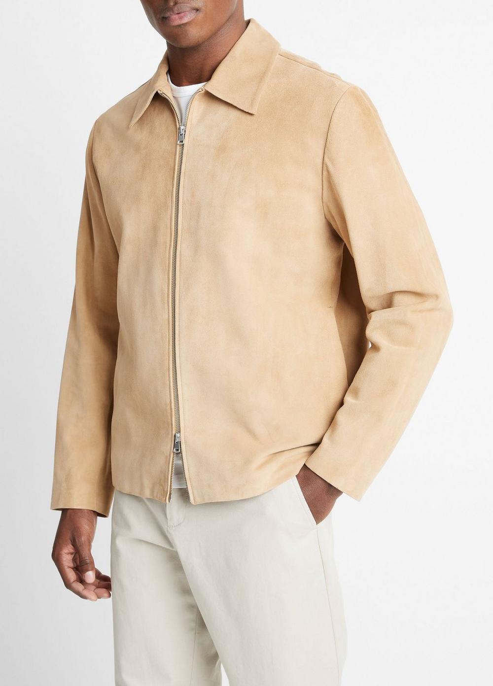 Suede Zip-Up Jacket Product Image