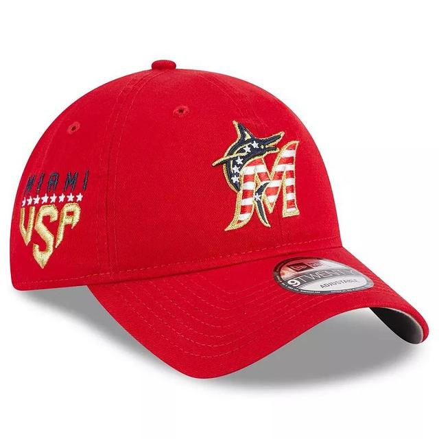 Womens New Era Miami Marlins 2023 Fourth of July 9TWENTY Adjustable Hat Product Image