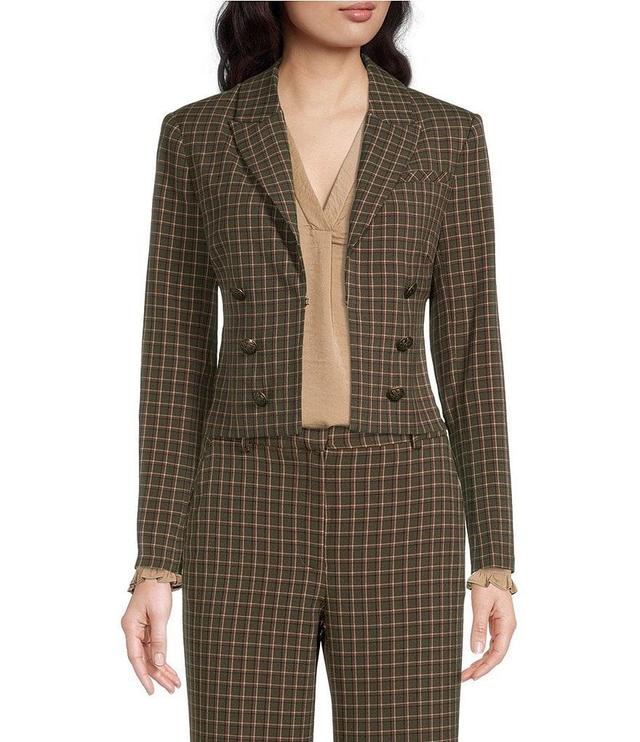 Vince Camuto Cropped Plaid Blazer Product Image