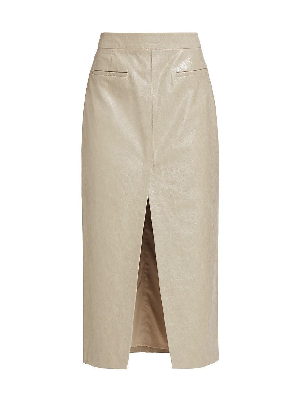 Womens Yvette Faux-Leather Maxi Skirt Product Image