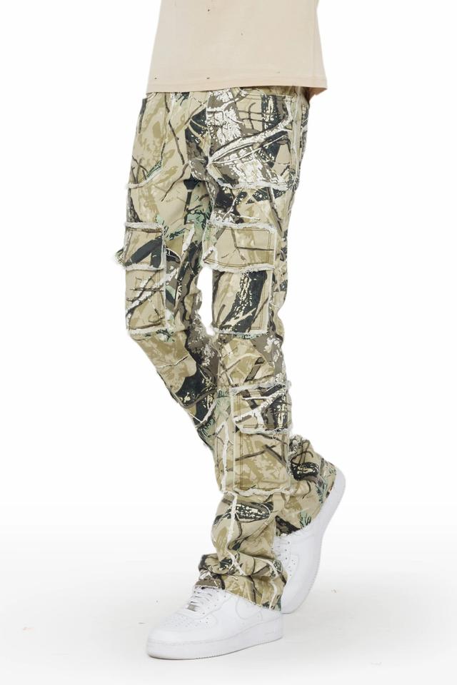 Tyrell Tree Camo Stacked Flare Cargo Jean Male Product Image