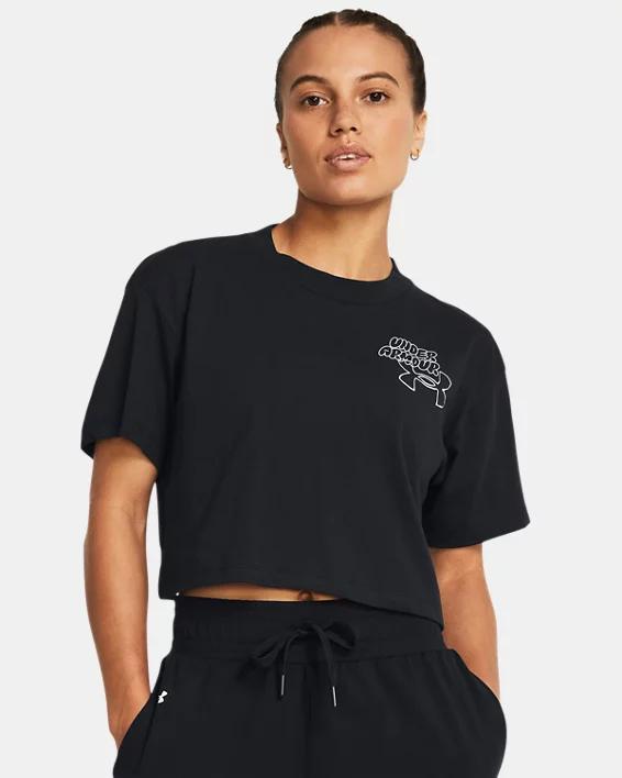 Women's UA Bubble Script Crop Short Sleeve Product Image