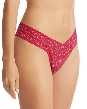 Hanky Panky Cross Dyed Leopard Low Rise Thong (Siesta) Women's Underwear Product Image