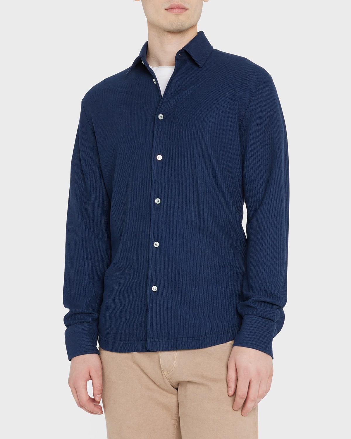 Mens Slim-Fit Cotton Piqu Sport Shirt Product Image