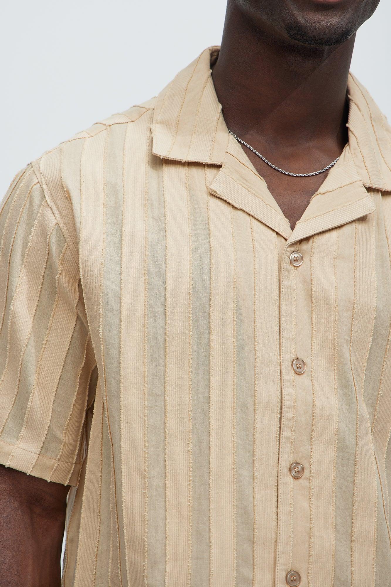 Charles Striped Shirt - Cream Product Image