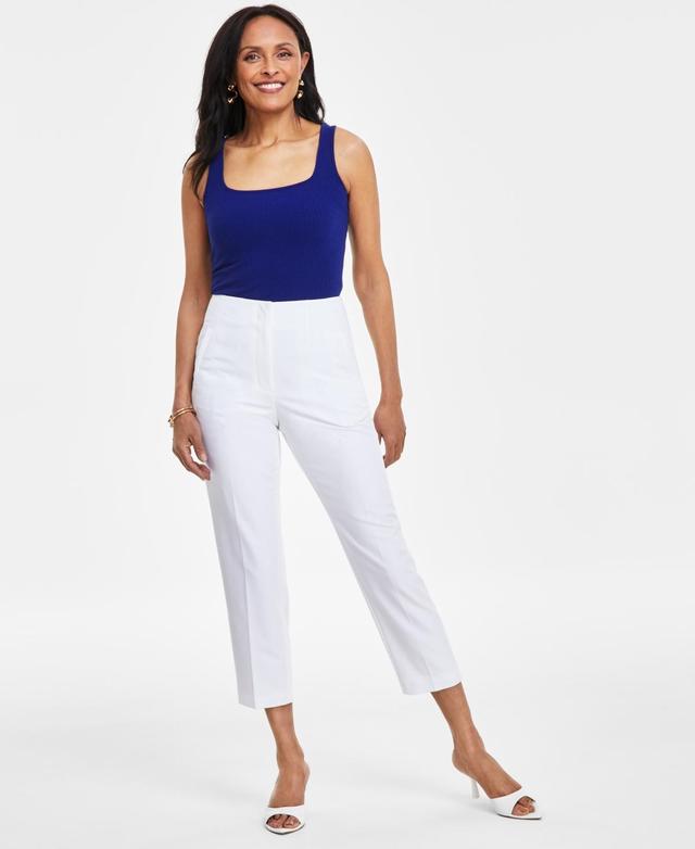 I.n.c. International Concepts Womens High Rise Tapered Cropped Pants, Created for Macys Product Image