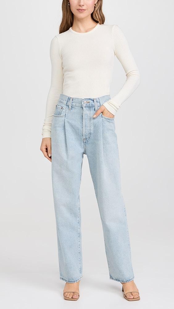 AGOLDE Fold Waistband Jeans | Shopbop Product Image