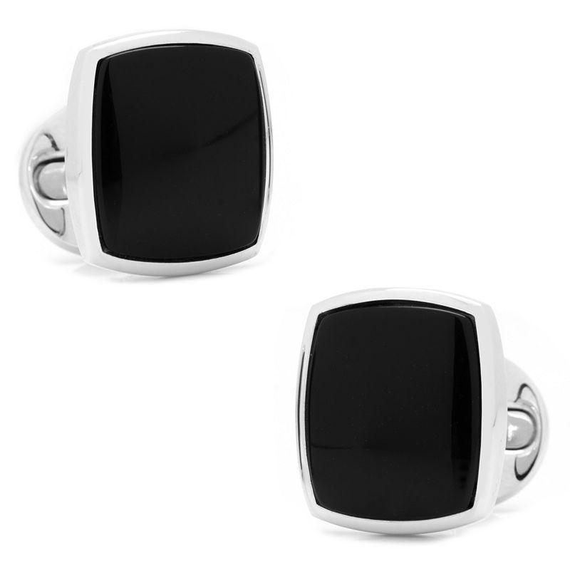 Cushion Cut Onyx Cuff Links, Black Product Image