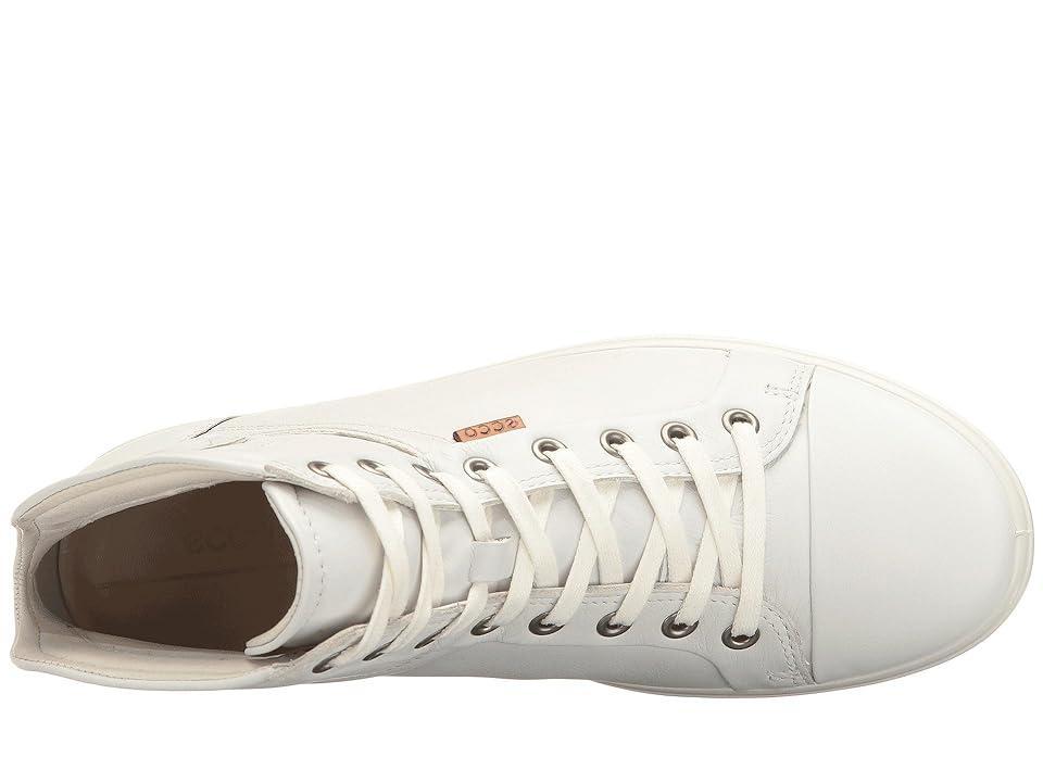 ECCO Soft 7 High Top White) Women's Lace up casual Shoes Product Image