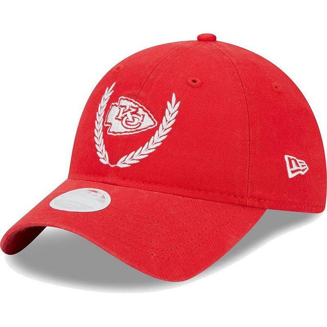 Womens New Era Red Kansas City Chiefs Leaves 9TWENTY Adjustable Hat Product Image