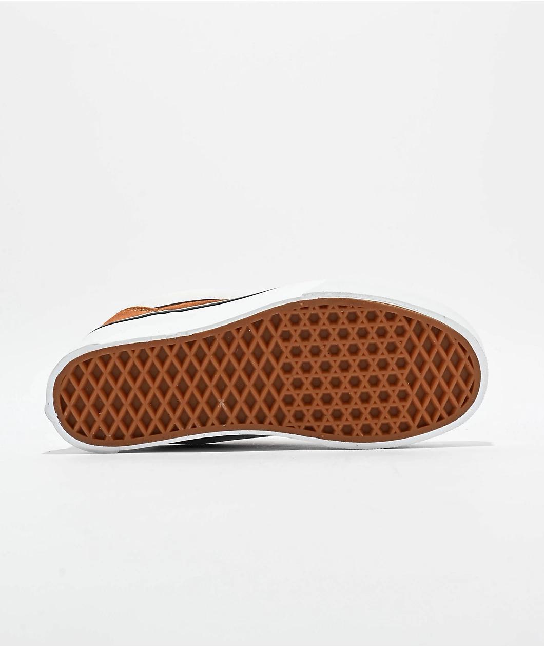 Vans Knu Skool Stack Brown Orange Skate Shoes Product Image