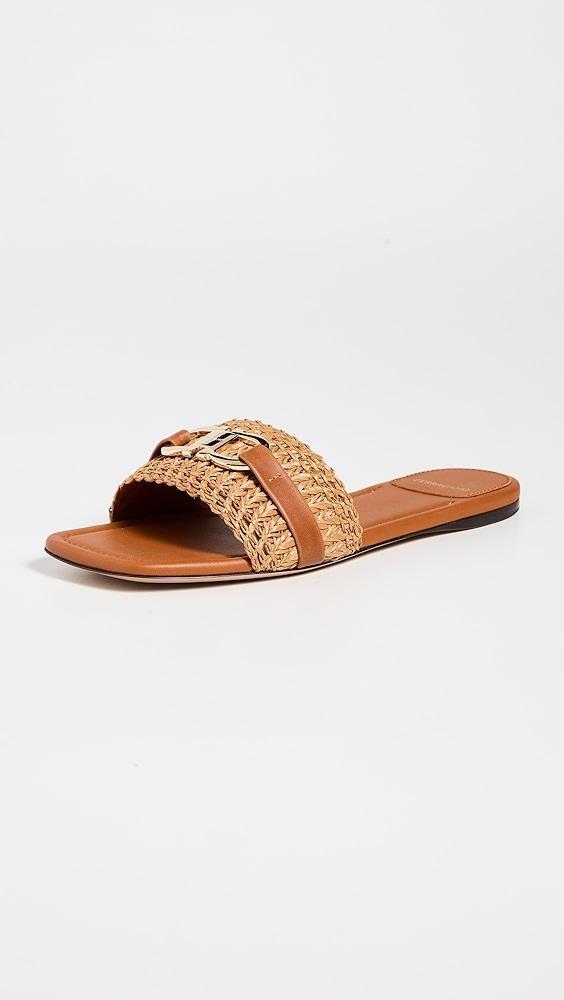 FERRAGAMO Leah Woven Raffia Sandals | Shopbop Product Image