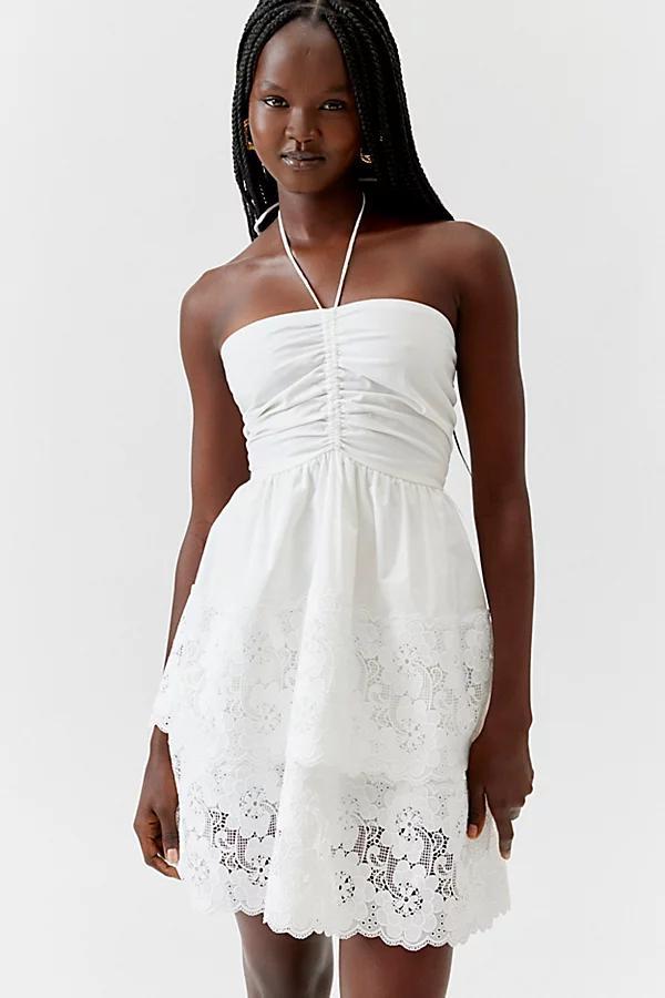 Glamorous Lace Halter Mini Dress Womens at Urban Outfitters Product Image