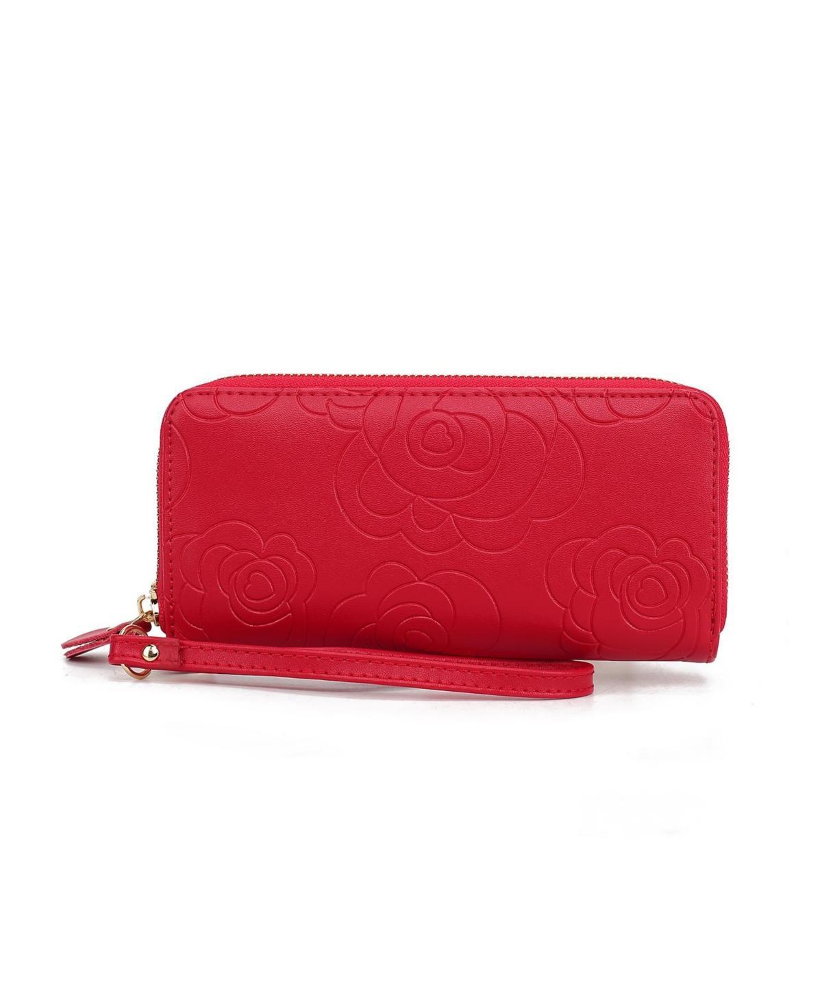 Mkf Collection Ellie Genuine Material Flower-Embossed Women s Wristlet Wallet by Mia K Product Image