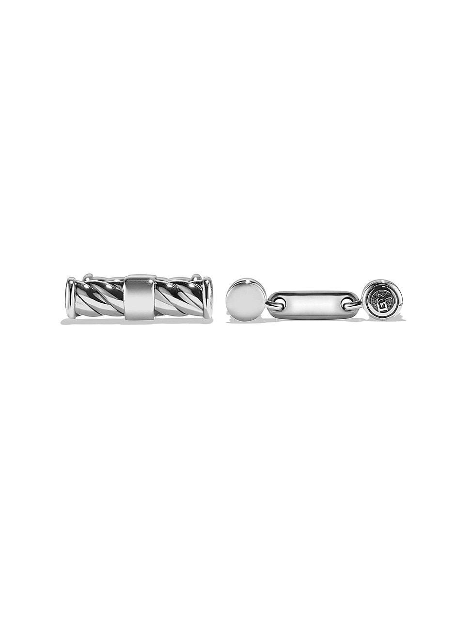 Mens Cable Collection Classic Sterling Silver Cuff Links Product Image