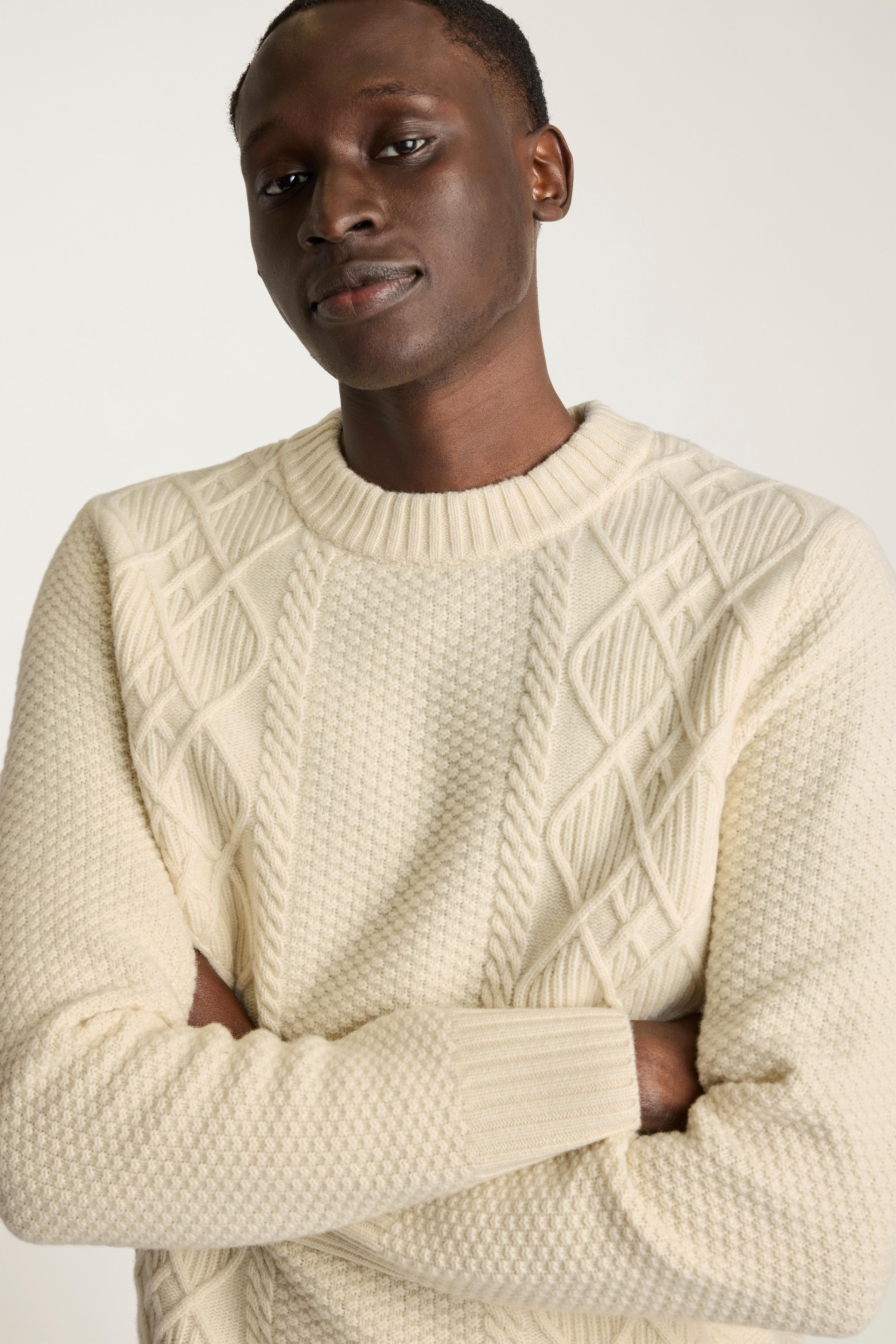 Extrafine Merino Cable Sweater Product Image