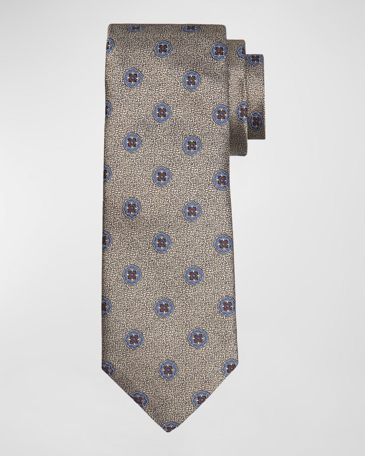 Mens Microfantasy Silk Medallion Tie Product Image