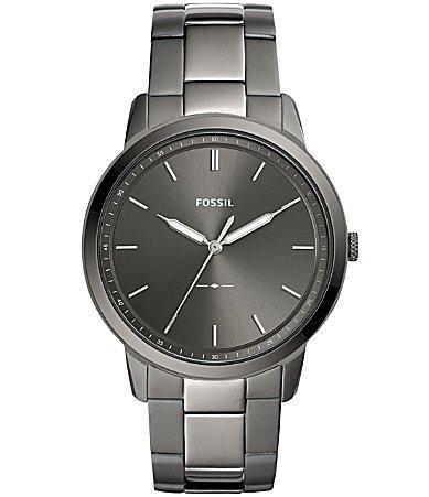 Fossil The Minimalist Three-Hand Smoke Stainless Steel Watch Product Image