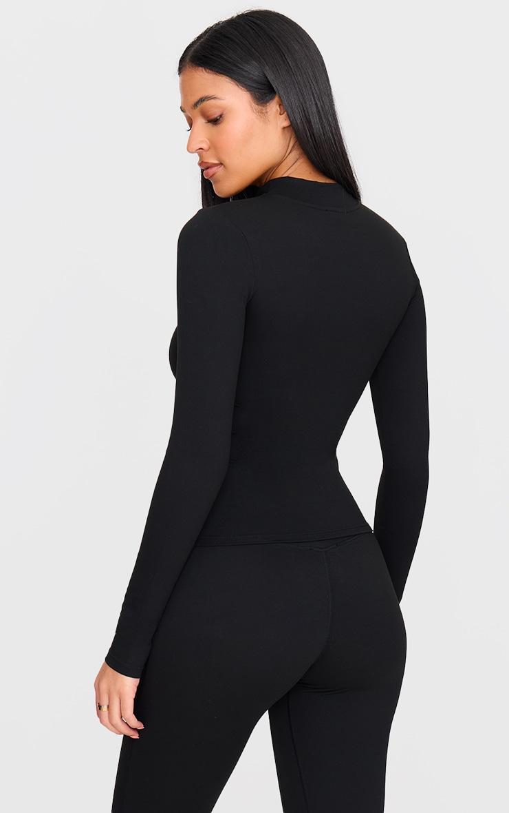 Tall Black Basic Sculpt Zip Jacket Product Image