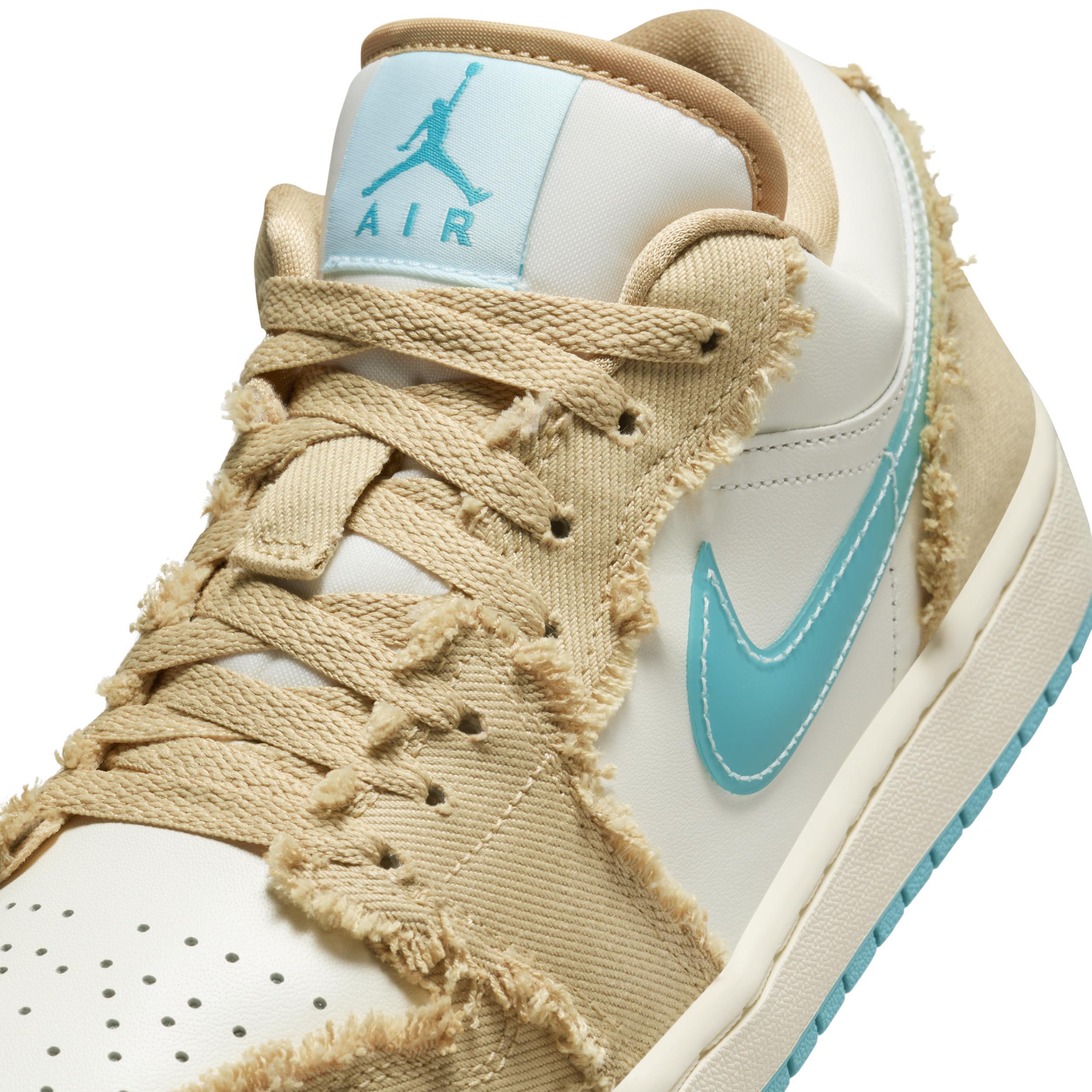 Jordan Womens Jordan AJ 1 Low - Womens Basketball Shoes Tan/Teal Product Image