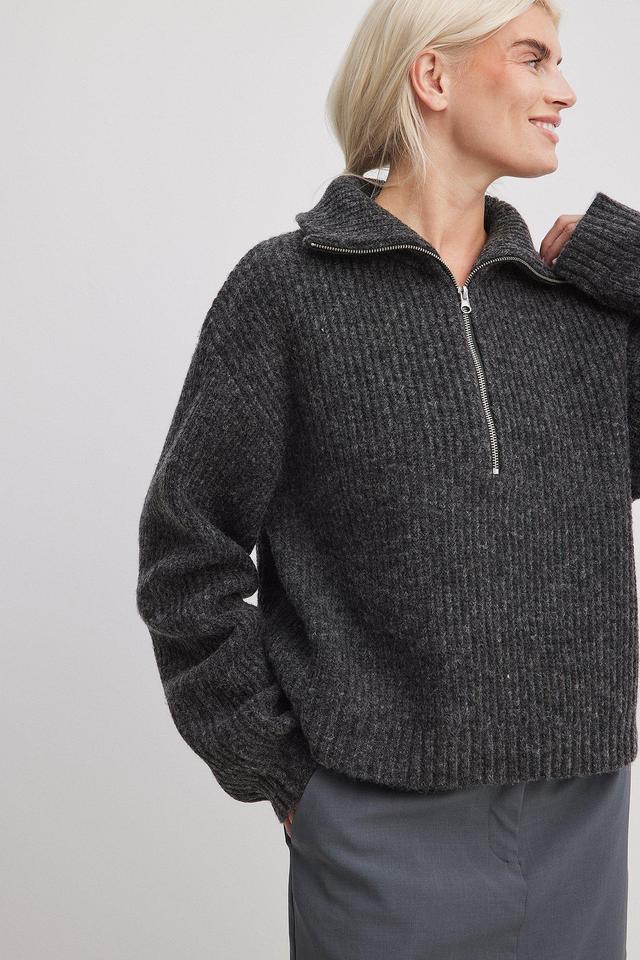 Knitted Zip Sweater Product Image