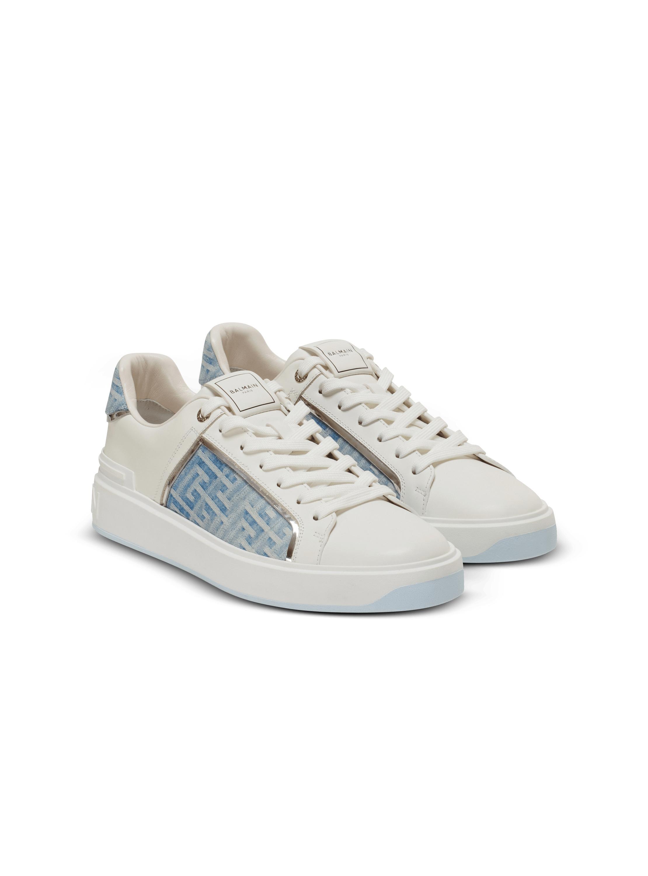 B-Court sneakers in leather and denim Product Image