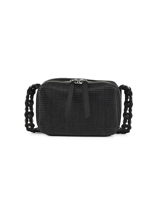 Womens Cami Leather-Trimmed Woven Camera Bag Product Image