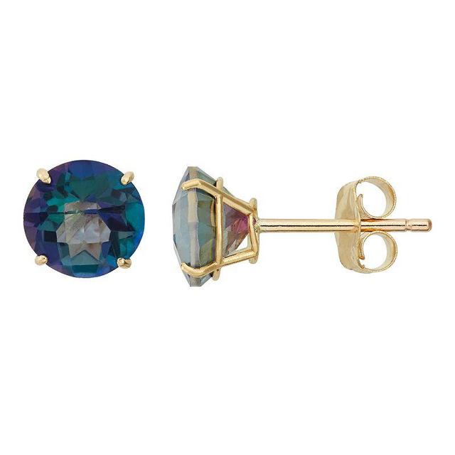 Designs by Gioelli Mystic Topaz 10k Gold Stud Earrings, Womens, Blue Product Image