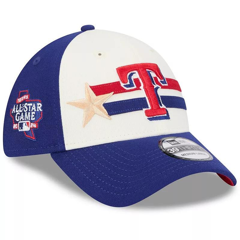 Mens New Era Cream/Royal Texas Rangers 2024 MLB All-Star Game Workout 39THIRTY Flex Hat Product Image