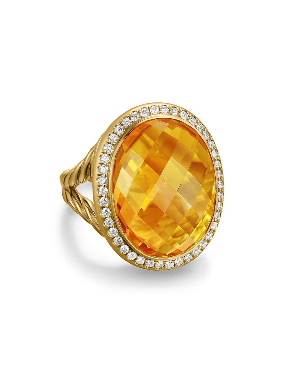 Womens Albion Oval Ring in 18K Yellow Gold Product Image